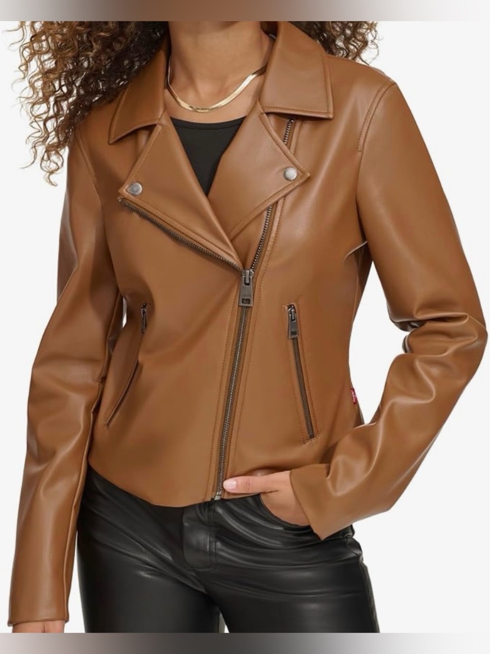 Levi's Women's Brown Faux Leather Moto Jacket